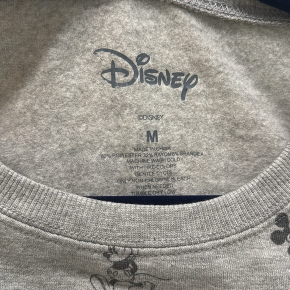 Disney Heather Gray Mickey Mouse Patterned Sweatshirt - Picture 3 of 4